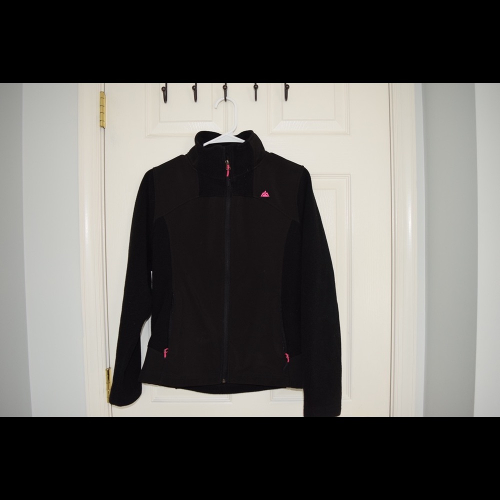 Black fleece zip up jacket